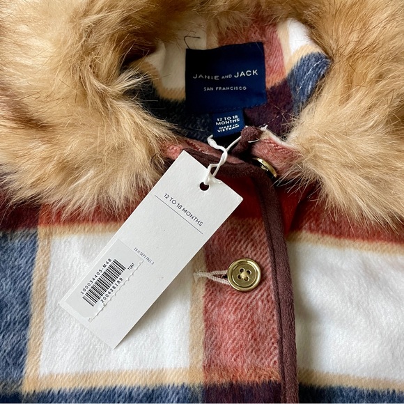 {NWT} Janie & Jack Faux Fur Cape Winter Set - Picture 5 of 10